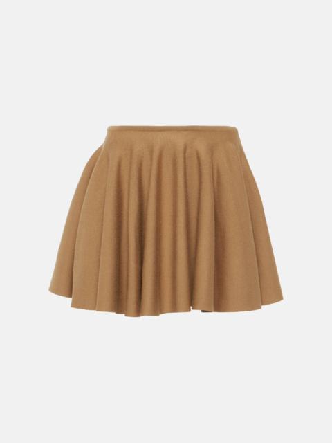 KHAITE Ulli wool-blend miniskirt