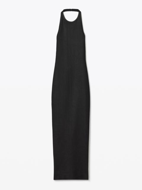 Alexander Wang BONDED SEAM HALTER MAXI DRESS