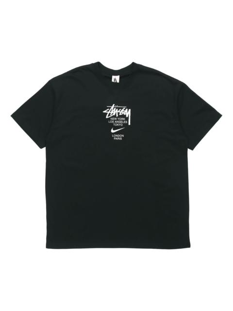 Nike Nike x Stussy Crossover Round Neck Pullover Short Sleeve Asia Edition Black DD3342-010