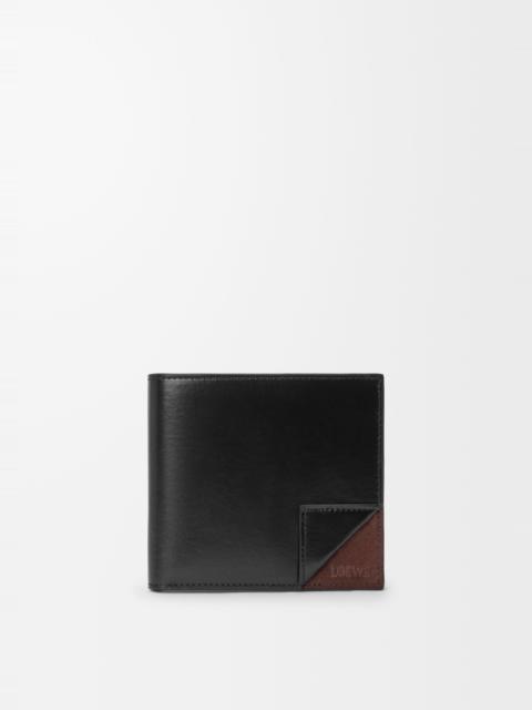 Loewe Switch bifold wallet in supple grained calfskin and suede