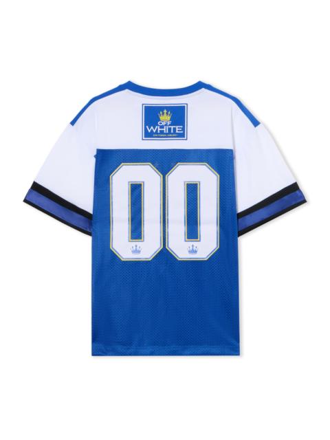 Off-White 00 Royal Mesh Football Logo Tee
