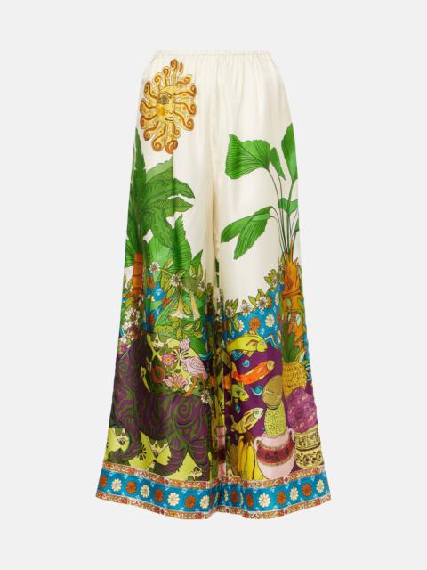 ALÉMAIS Tiger palazzo pants
