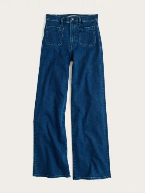 Madewell The Curvy Emmy Wide-Leg Jean in Super Stretch Denim