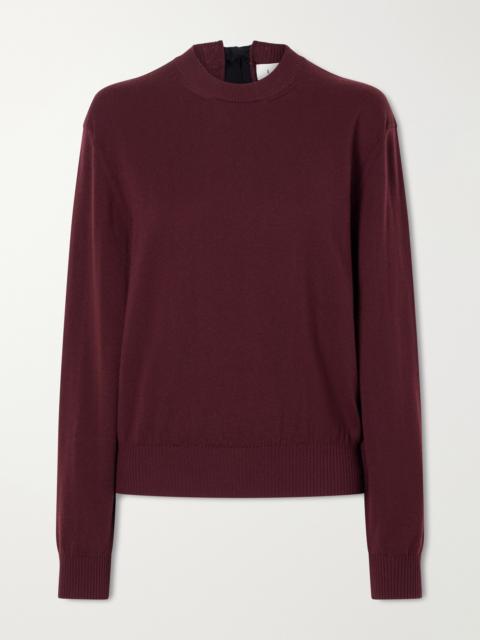 Lanvin Bow-detailed Wool-blend Cardigan