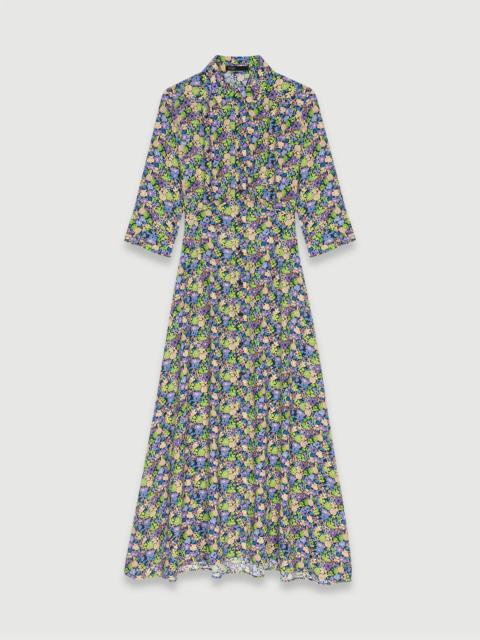 maje Long floral dress
