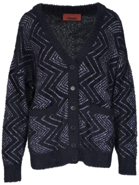 Missoni zigzag-woven buttoned cardigan