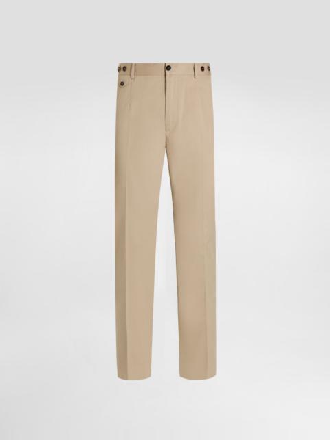 Dolce & Gabbana Stretch cotton gabardine trousers