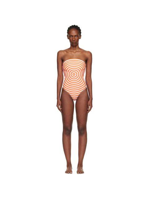 Jean Paul Gaultier White & Orange 'The Target' Bodysuit