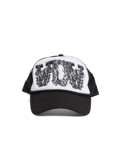 WHO DECIDES WAR BAROQUE TRUCKER HAT CLOUD COAL