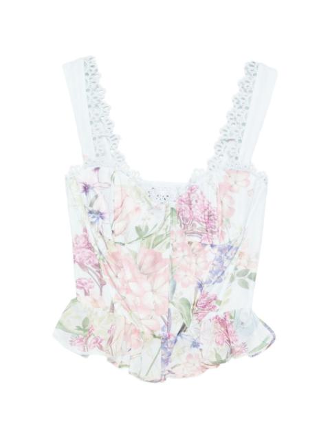 Charo Ruiz Floret lace floral top