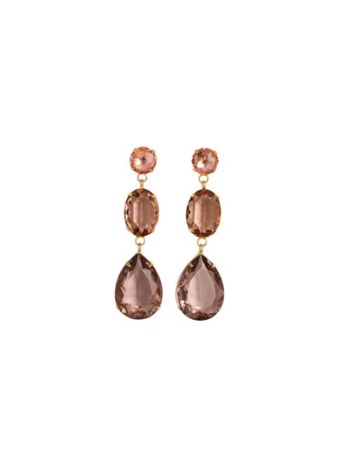 Aleena crystal embellished drop earrings