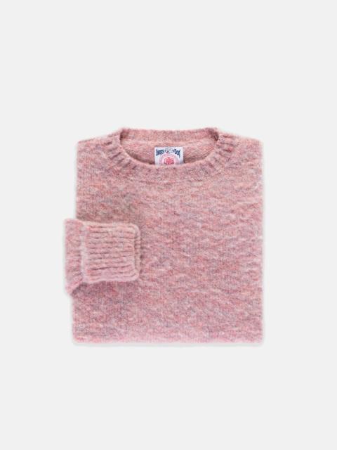 J. PRESS MADE-IN-SCOTLAND DARK PINK MARL SHAGGY DOG SWEATER - CLASSIC FIT