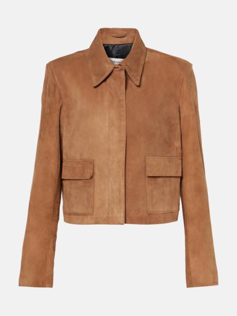 NOUR HAMMOUR Bleeker cropped suede jacket