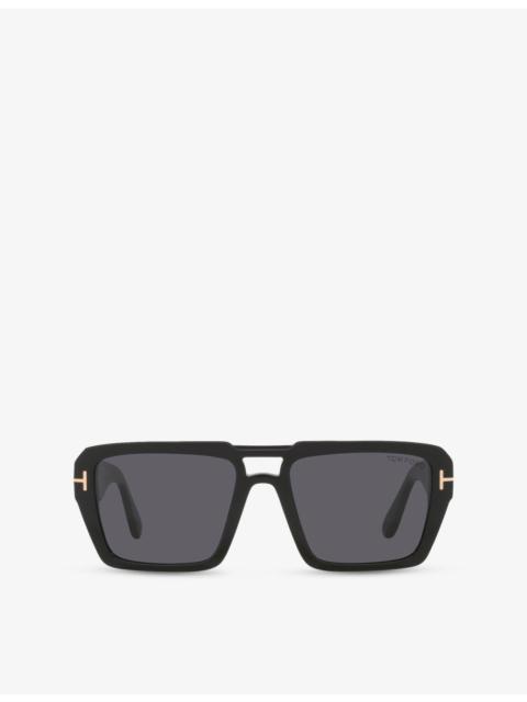 TOM FORD TR001876 Redford Pilot-Frame Acetate Sunglasses