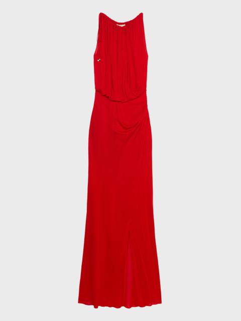 Blumarine JERSEY LONG DRESS WITH DRAPES