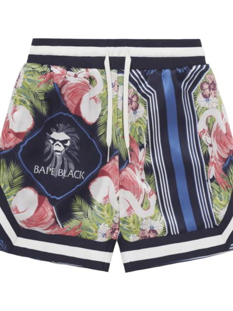 A BATHING APE® Black Label Silk Shorts "Blue Multicolor" 1I20153009