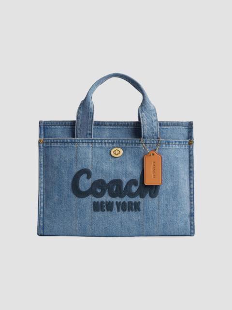 COACH Women's Denim & Leather Tote Bag - Indigo
