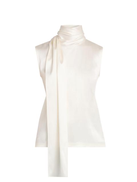 Bottega Veneta Women's Stretch-Silk Scarf Top - White
