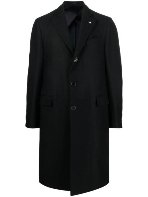 LARDINI single-breasted boxy wool coat