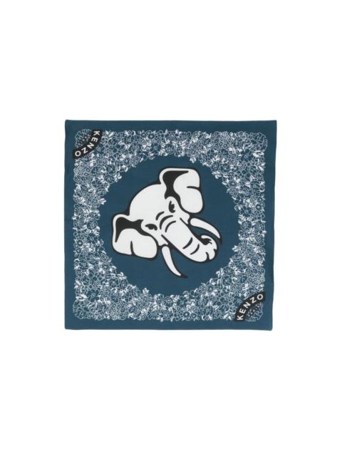 KENZO elephant-print cotton scarf