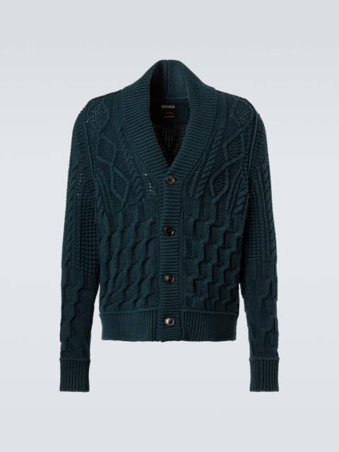 ZEGNA Cable-knit cashmere cardigan