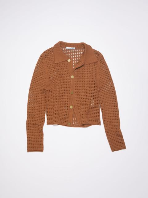 Acne Studios Knitted cardigan - Cognac brown