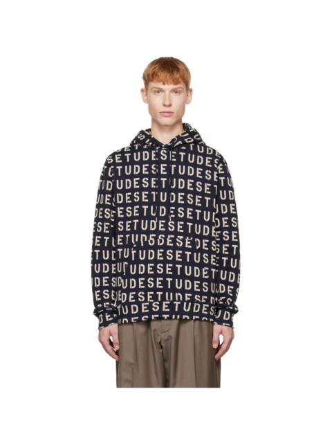 Étude Navy Klein Stencil Allover Hoodie