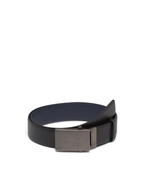 Prada Saffiano Leather Reversible Belt