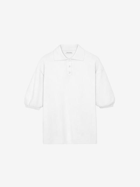 The Frankie Shop Nola Knit Polo Top - White