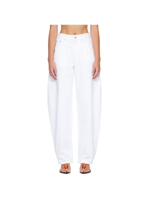 Alaïa White Round Jeans