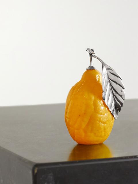 Buccellati Lemon sterling silver and glass table marker Silver