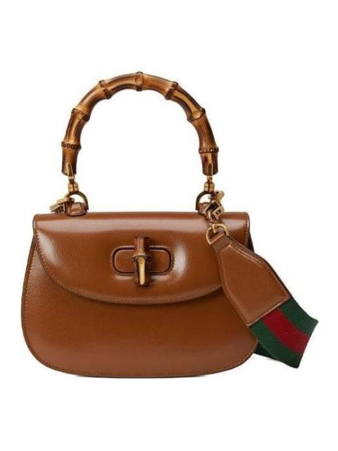 GUCCI (WMNS) Gucci Bamboo 1947 Small Top Handle Bag 'Brown' 675797-10ODT-2579