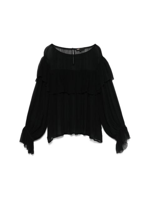 maje semi-sheer blouse