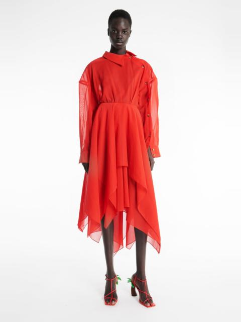 A.W.A.K.E. MODE ORGANZA SHIRT DRESS RED