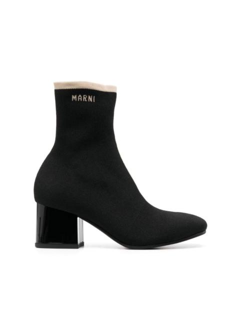 Marni 60mm ribbed ankle boots