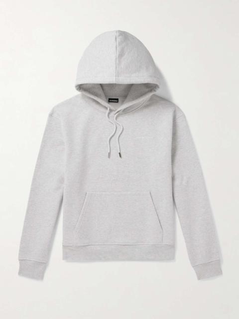 JACQUEMUS Brode Logo-Embroidered Organic Cotton-Jersey Hoodie