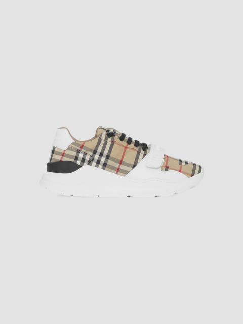 Burberry Women's New Regis Check Sneakers - Archive Beige