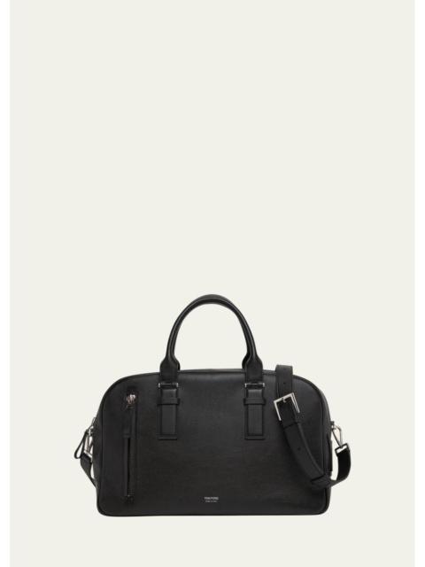 TOM FORD Men's Grained Leather Weekender Bag