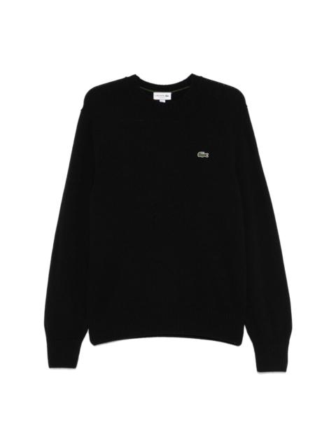 carded-wool crew-neck sweater