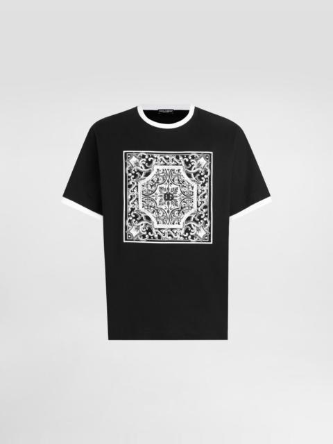 Dolce & Gabbana cotton t-shirt with print and embroidery