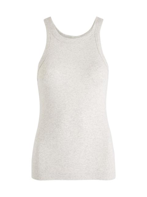 Ribbed stretch-cotton tank