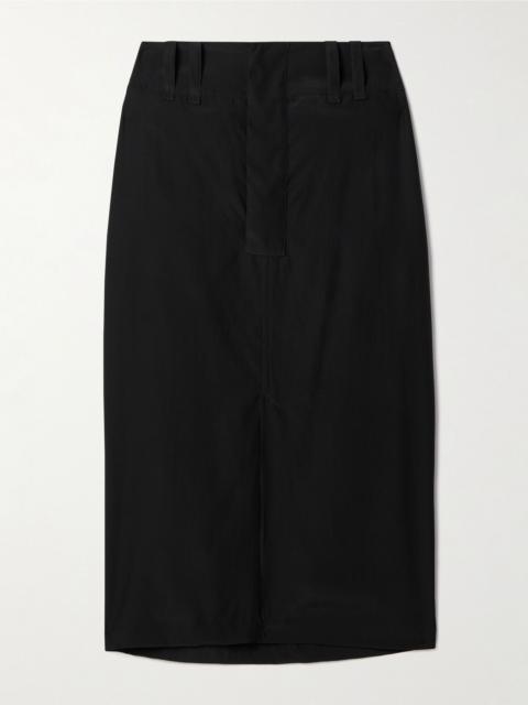 SAINT LAURENT Silk skirt Black
