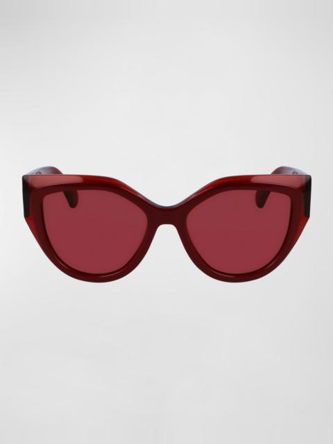 FERRAGAMO Classic Logo Acetate Cat-Eye Sunglasses
