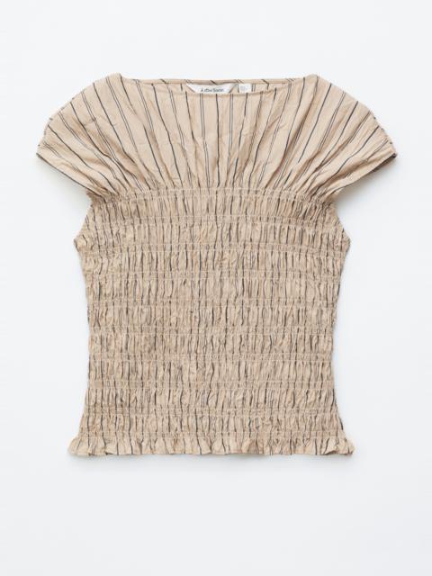 & Other Stories Smocked Boatneck Top