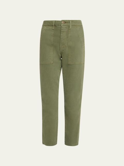 AMO Easy Straight Cropped Army Trousers