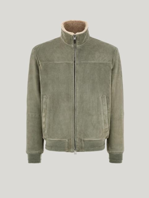 Canali SAGE GREEN GOAT SUEDE BLOUSON