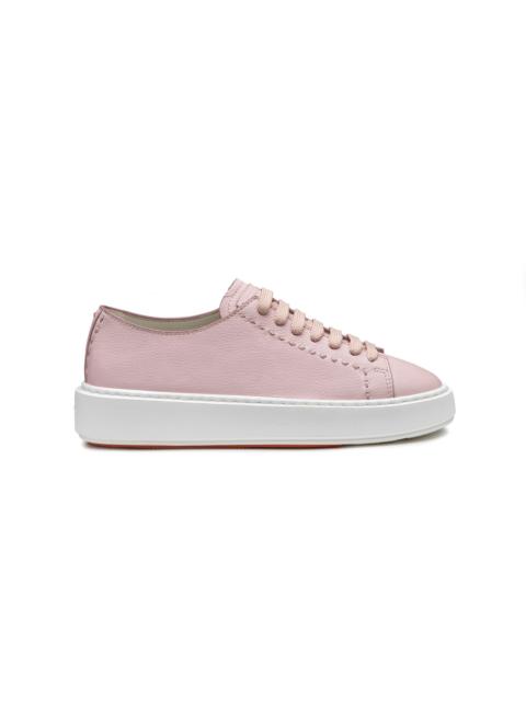 Santoni Women's pink leather sneaker