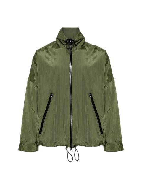 zip-up crinkled jacket