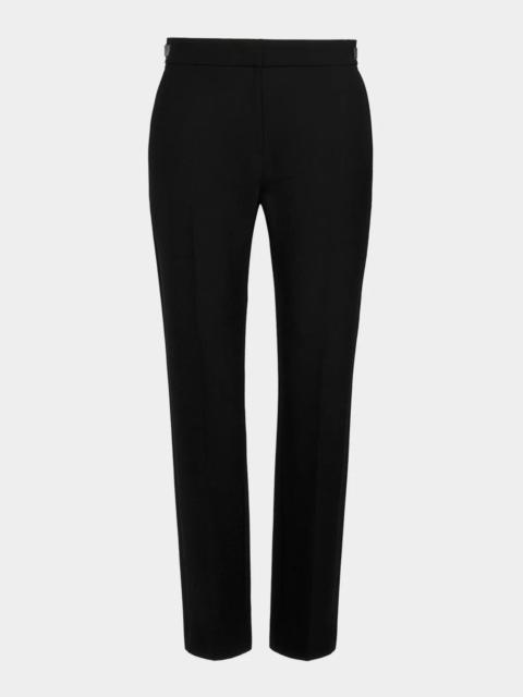 Max Mara Waist Strap Straight-Leg Ankle Trousers