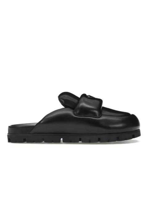 Prada Prada Soft Padded 20mm Sabots Black Nappa Leather